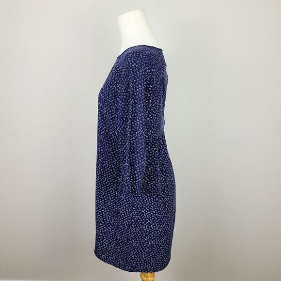 old Navy Long Sleeve Navy Blue Print Mini Dress XS - Picture 6 of 15
